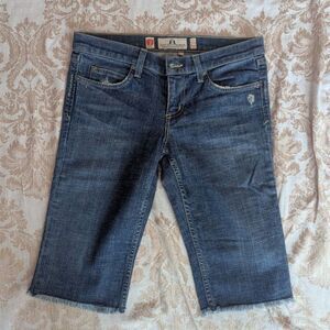 Vintage Juicy Couture Womens Distressed Y2K Skater Jean Jorts Size 27